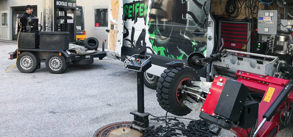 Nachschneiden Industriereifen